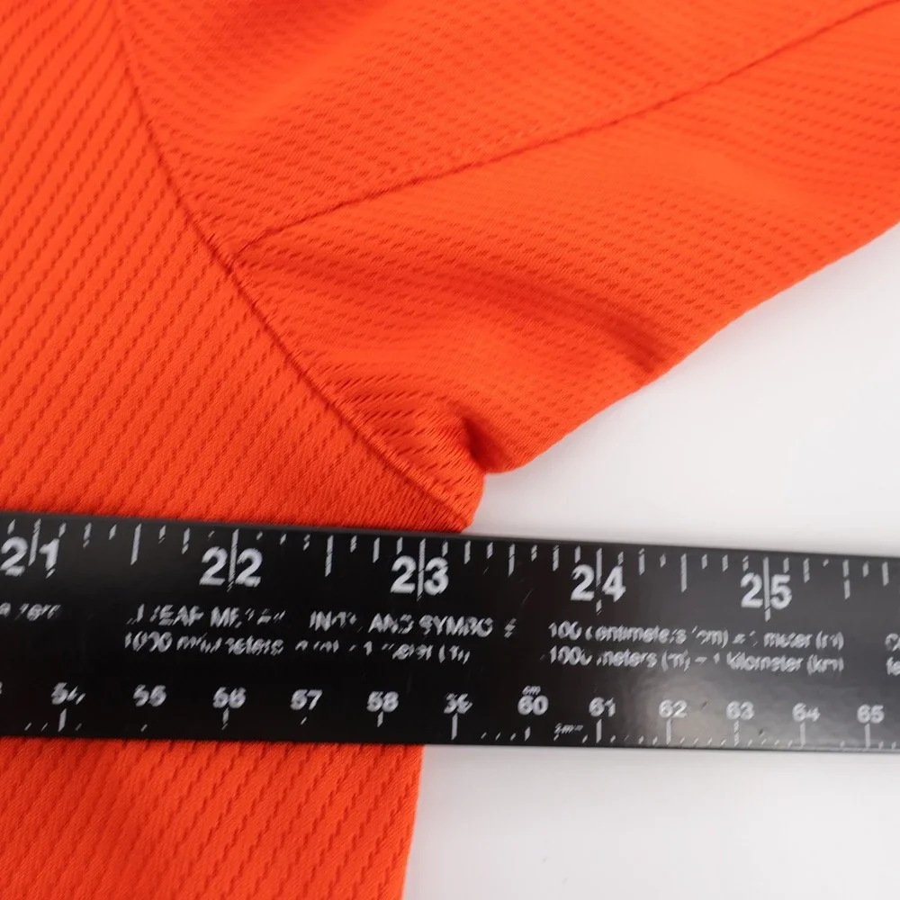 Vintage Nike Clemson Tigers Dri-FIT Polo Orange Short Sleeve Mens Large‎